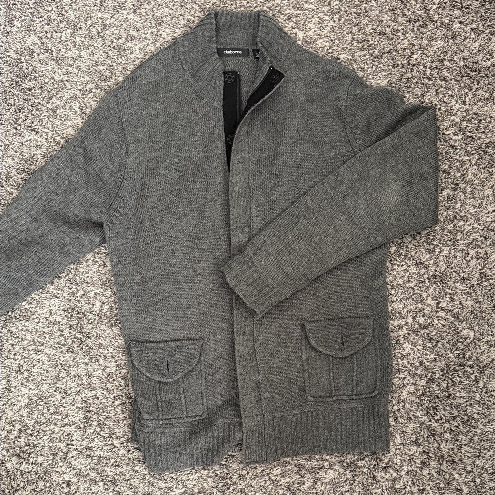 Claiborne Men's Charcoal Cardigan